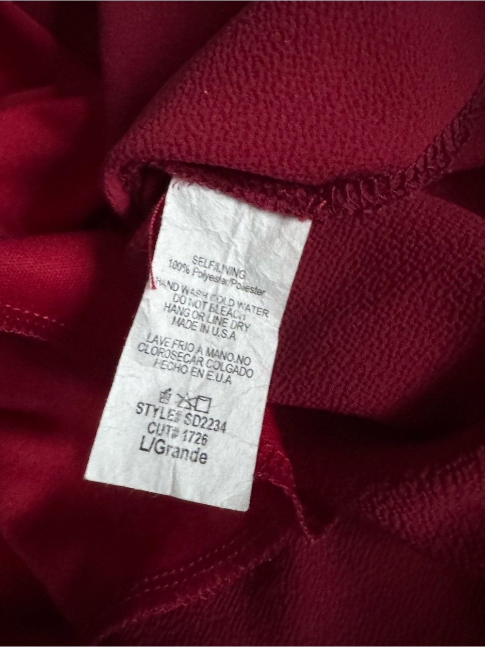 Style Rack Red Double-Strap low back Slip Dress - Picture 6 of 6